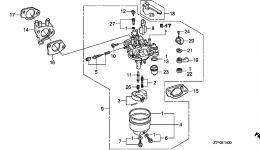 CARBURETOR (1) для двигателя HONDA GX390UH1 QTT