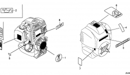 Эмблемы, наклейки для двигателя HONDA GX25NT SMTD