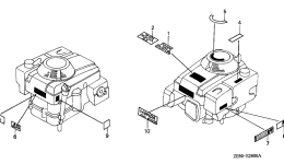 Эмблемы, наклейки для двигателя HONDA GXV270 DAE2