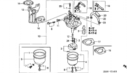 CARBURETOR (4) для двигателя HONDA GX160K1 AR/A