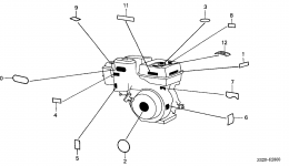 Эмблемы, наклейки для двигателя HONDA GX240 QAC