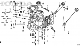 CRANKCASE for двигателя HONDA GXV660RH TAF2