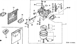 Карбюратор для двигателя HONDA GXV340 DAP