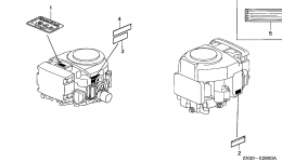 Эмблемы, наклейки для двигателя HONDA GXV670 TAF2/A