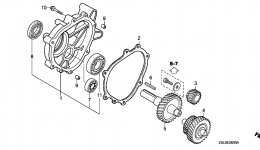 REDUCTION (1) для двигателя HONDA GX340U1 LXU