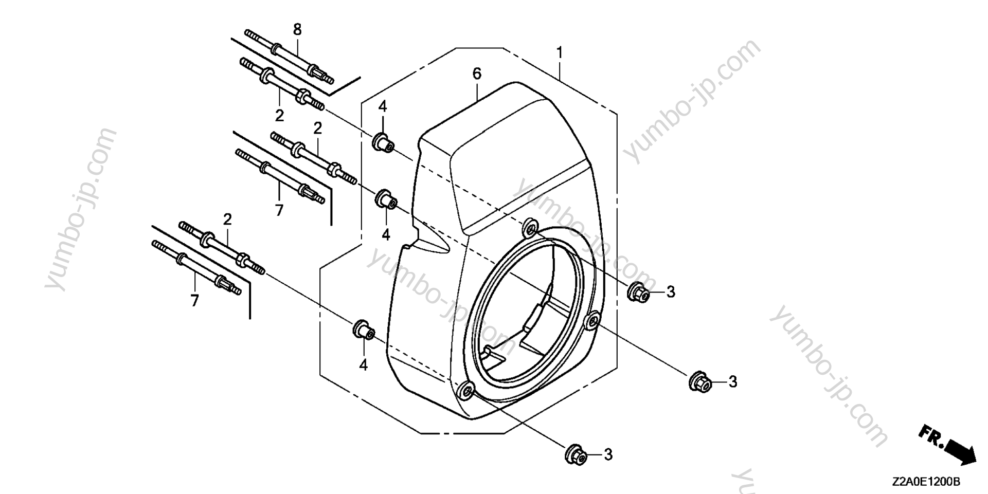 FAN COVER for multi purpose engines HONDA GS160LA QHAF 