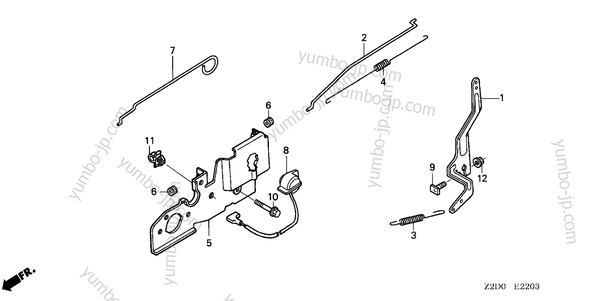 CONTROL (4) for multi purpose engines HONDA GSV190A N1AF 