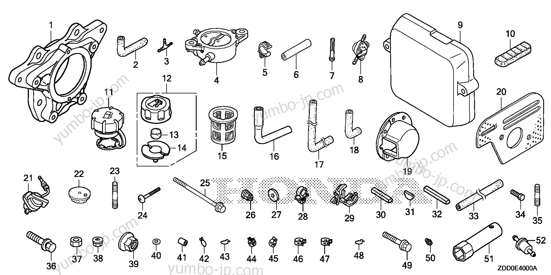 OTHER PARTS (1) for multi purpose engines HONDA GX100UT VEG 