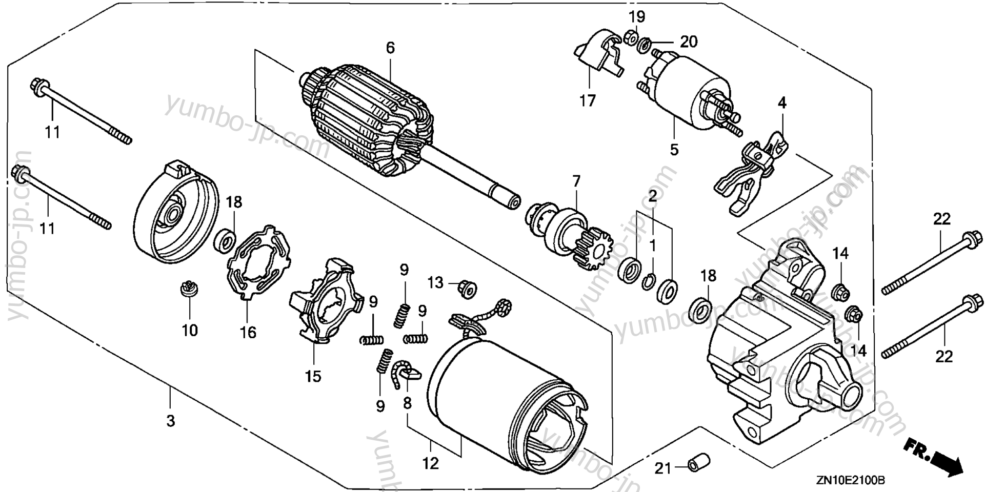 STARTER MOTOR for multi purpose engines HONDA GX670 TXF7/A 