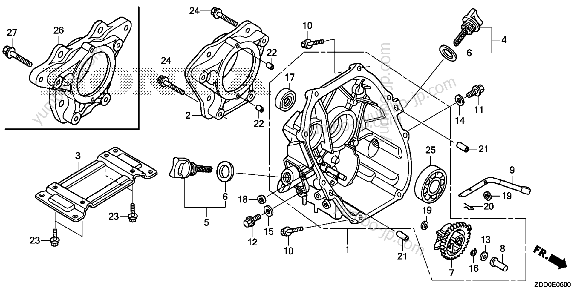 Крышка картера для двигателей HONDA GX100RT KRS2 