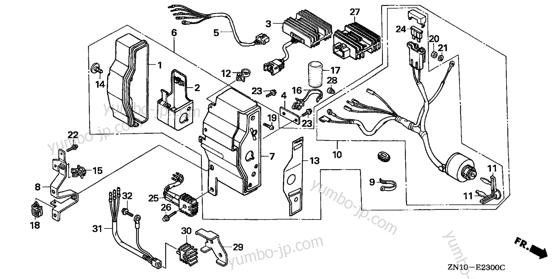 CONTROL BOX for multi purpose engines HONDA GX670 VXE2/A 