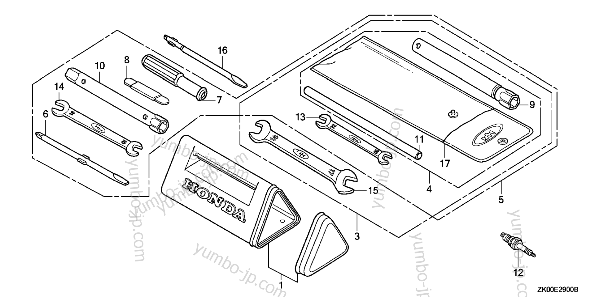 Набор инструментов для двигателей HONDA GX200 QTP2/A 