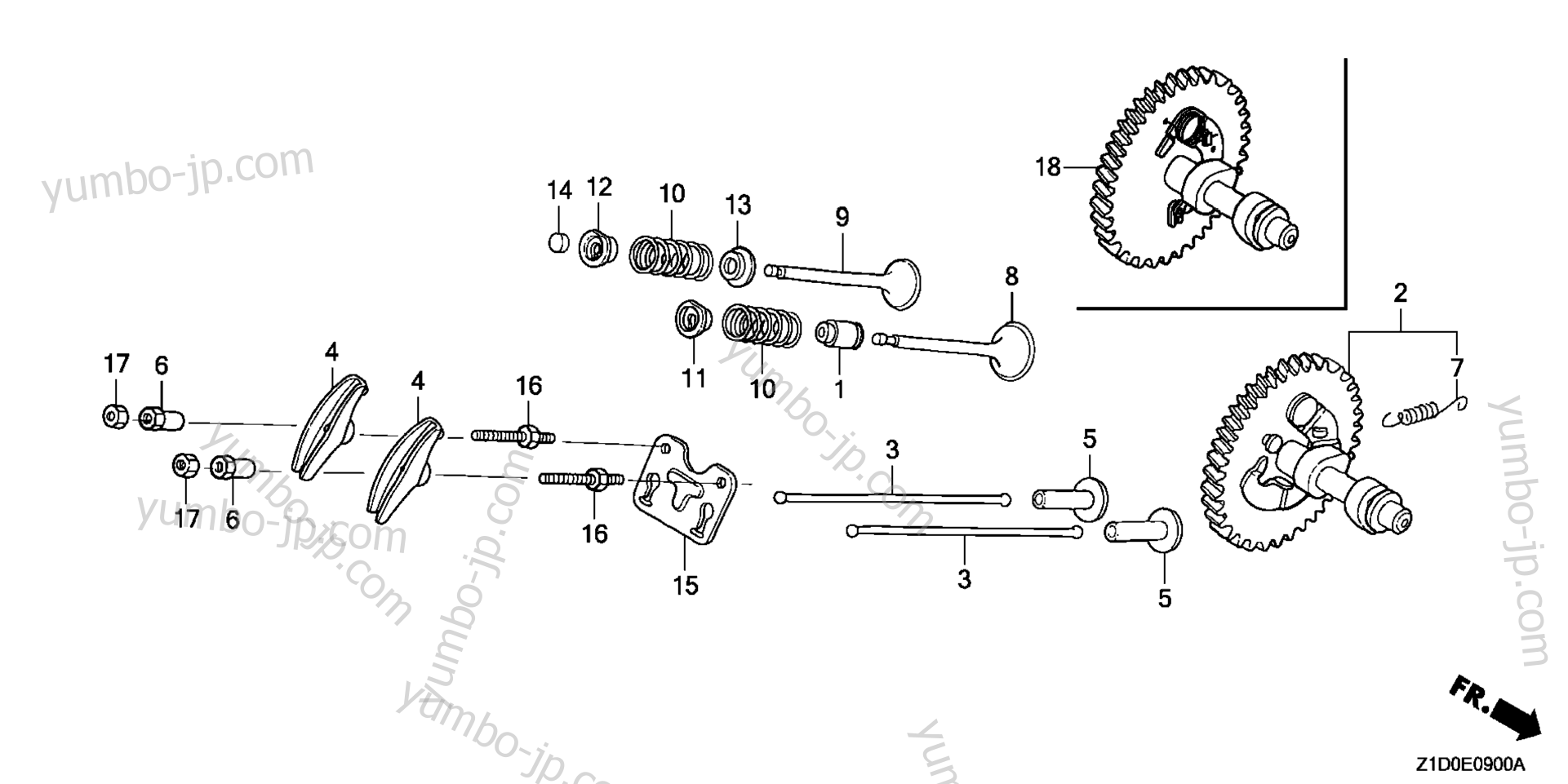 CAMSHAFT for multi purpose engines HONDA GX270T QAG2 