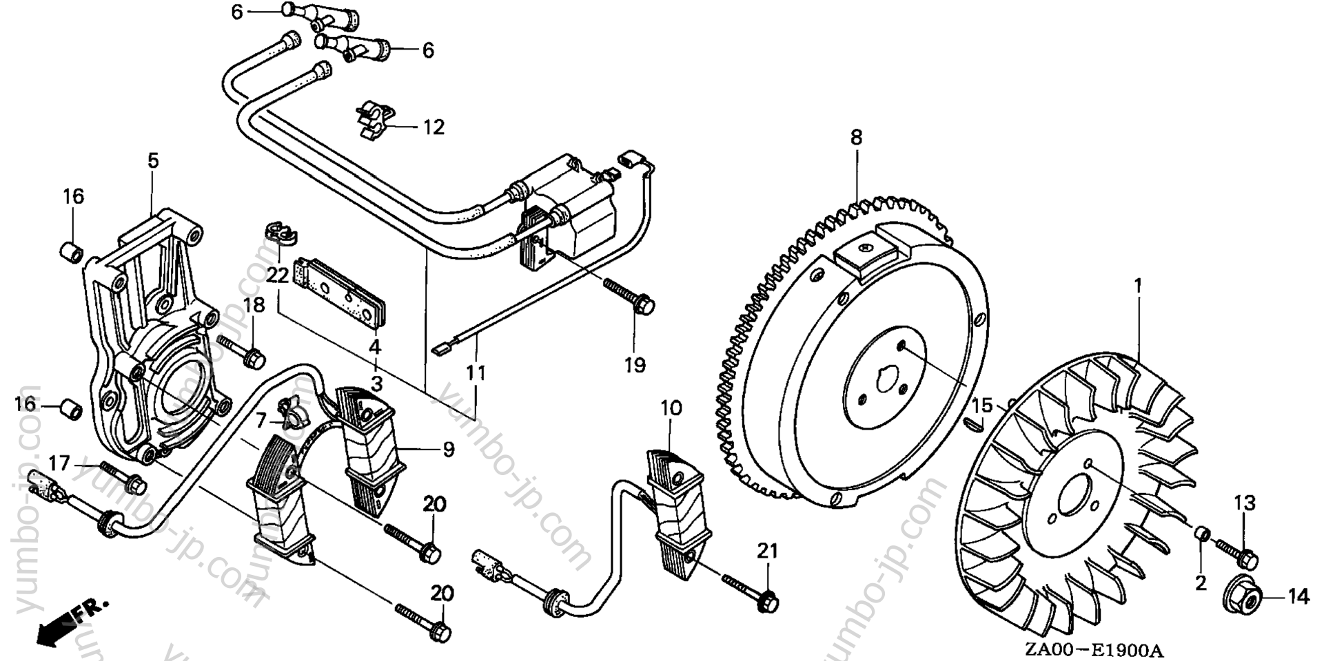 FLYWHEEL / IGNITION COIL для двигателей HONDA GX360K1 DD2 