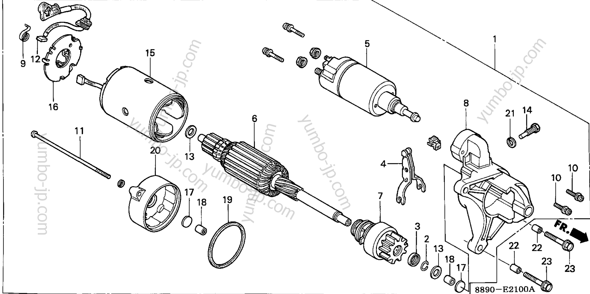 STARTER MOTOR (1) для двигателей HONDA G300 QJ0 