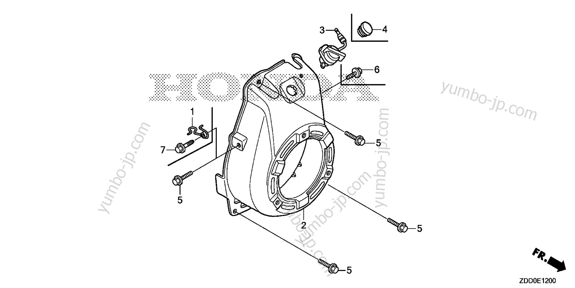 Крышка вентилятора для двигателей HONDA GX100RT KRG 
