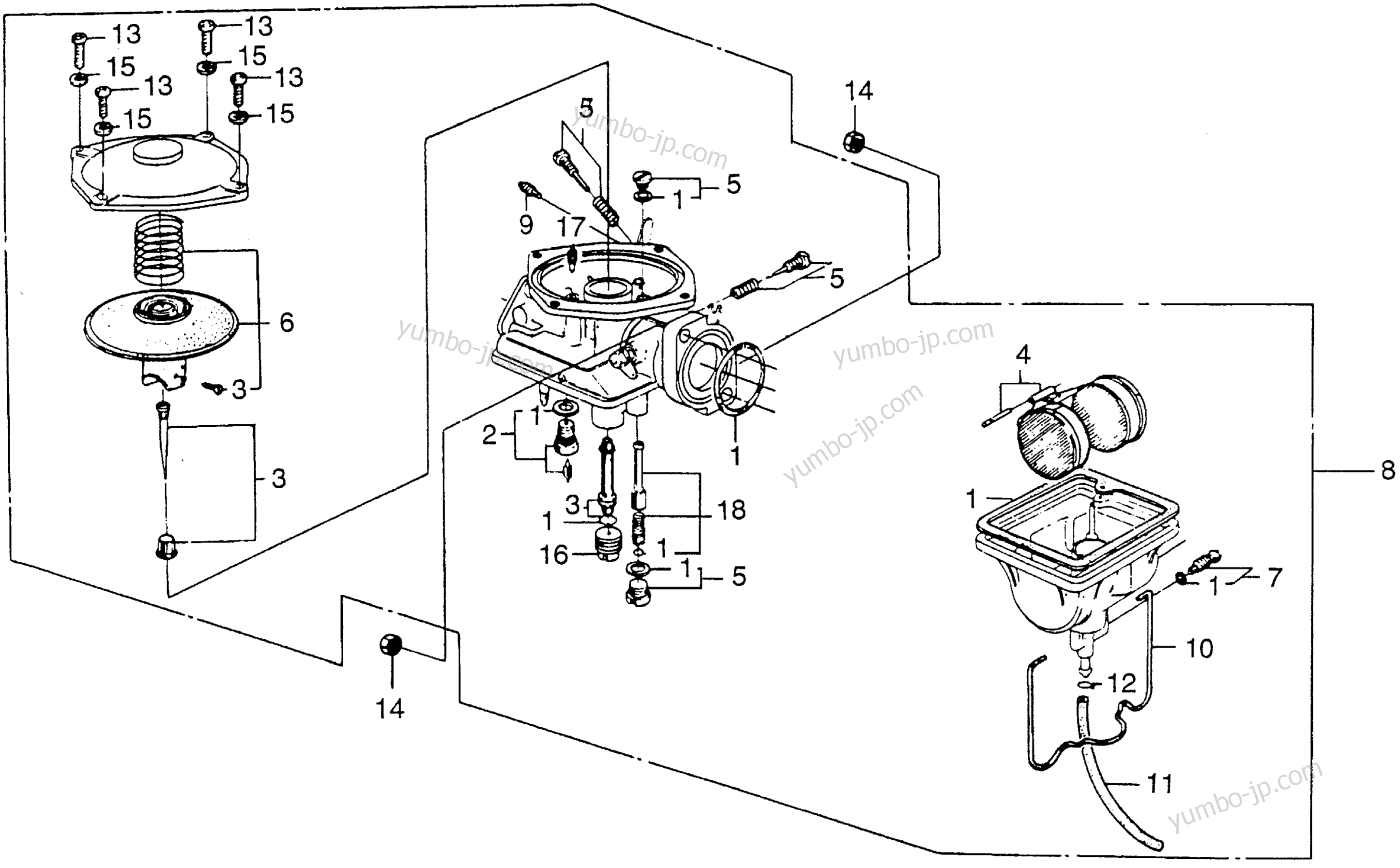 Карбюратор для двигателей HONDA G65 Q 