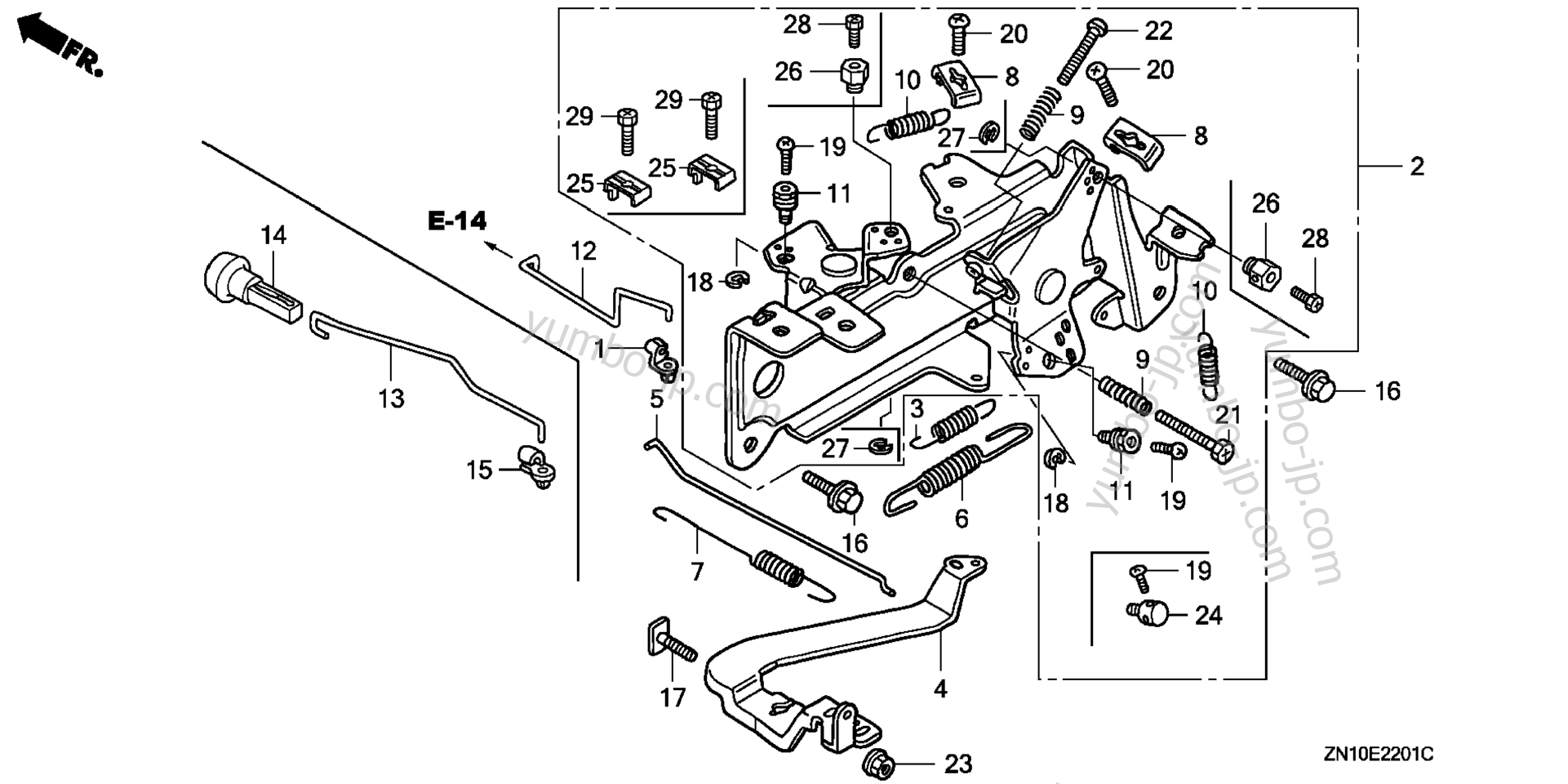 CONTROL (2) for multi purpose engines HONDA GX670 BDW 