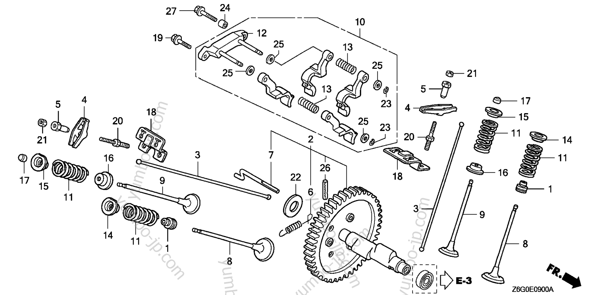 CAMSHAFT for multi purpose engines HONDA GX670U TXF7 