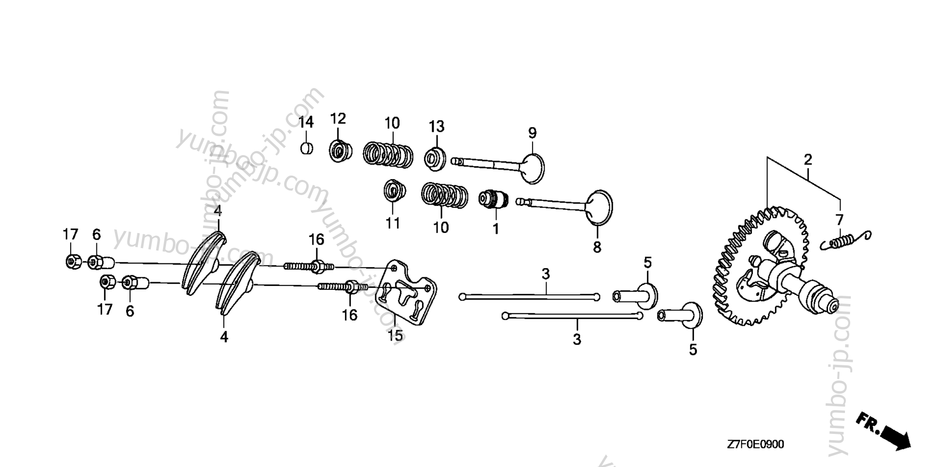 CAMSHAFT for multi purpose engines HONDA GX390UH1 QAA2 