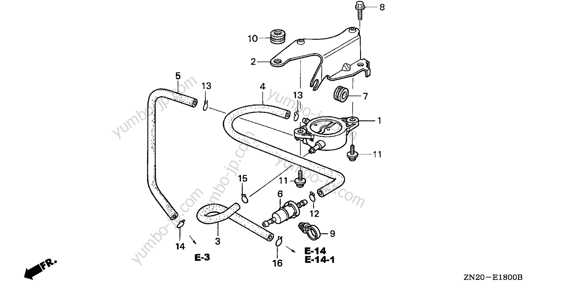 FUEL PUMP (TAF TAF4) для двигателей HONDA GXV670 TAF 