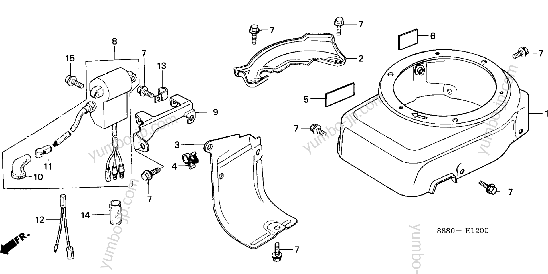 FAN COVER (1) для двигателей HONDA GV150 A2 