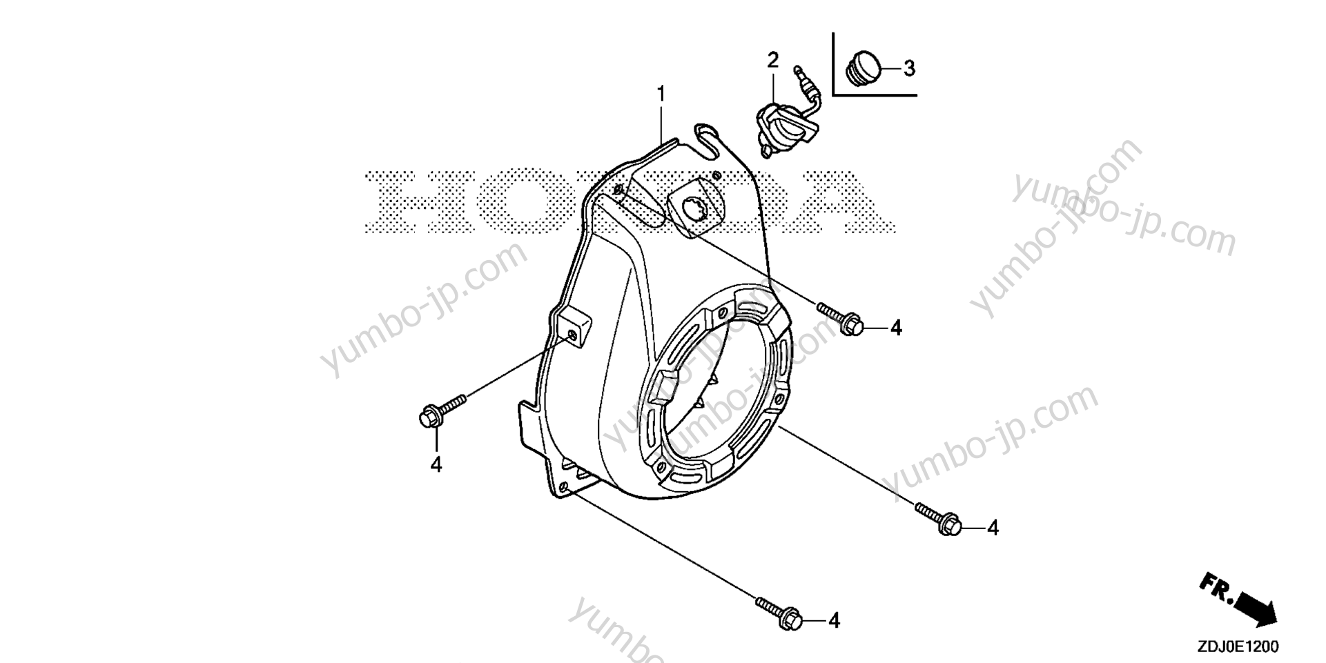 Крышка вентилятора для двигателей HONDA GXR120RT KRDC 