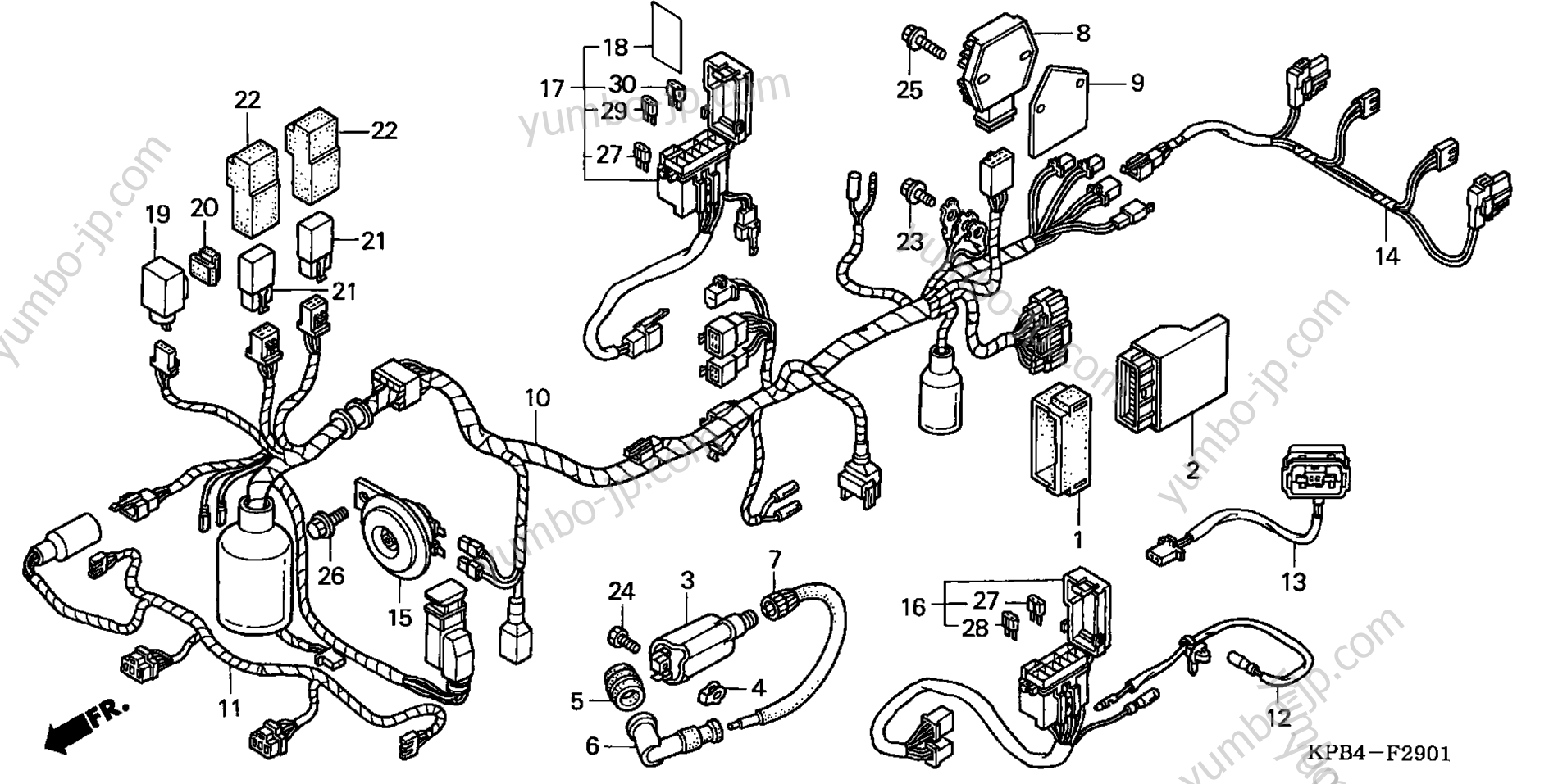 WIRE HARNESS (2) for scooters HONDA NSS250A AC 2003 year