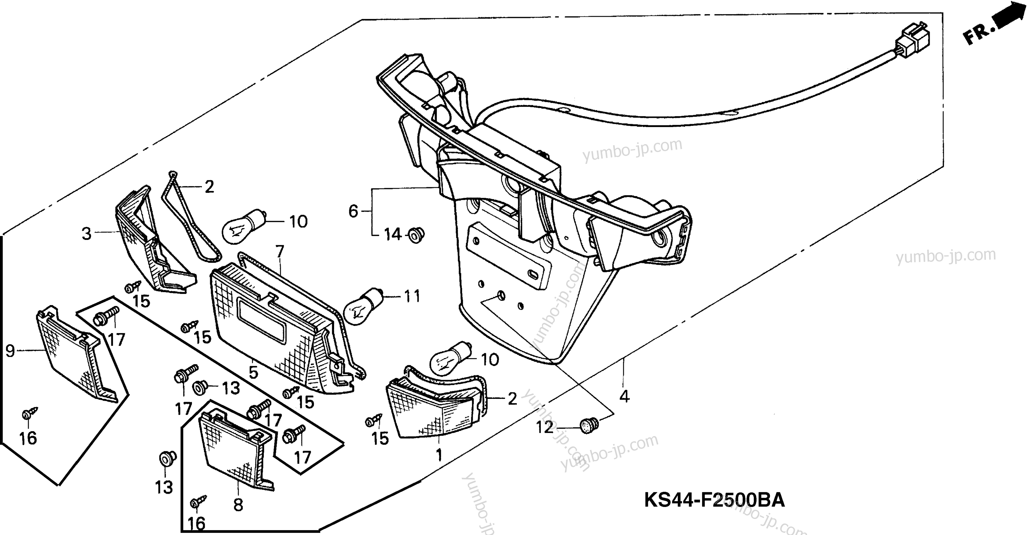 TAILLIGHT for scooters HONDA CN250 A 1992 year