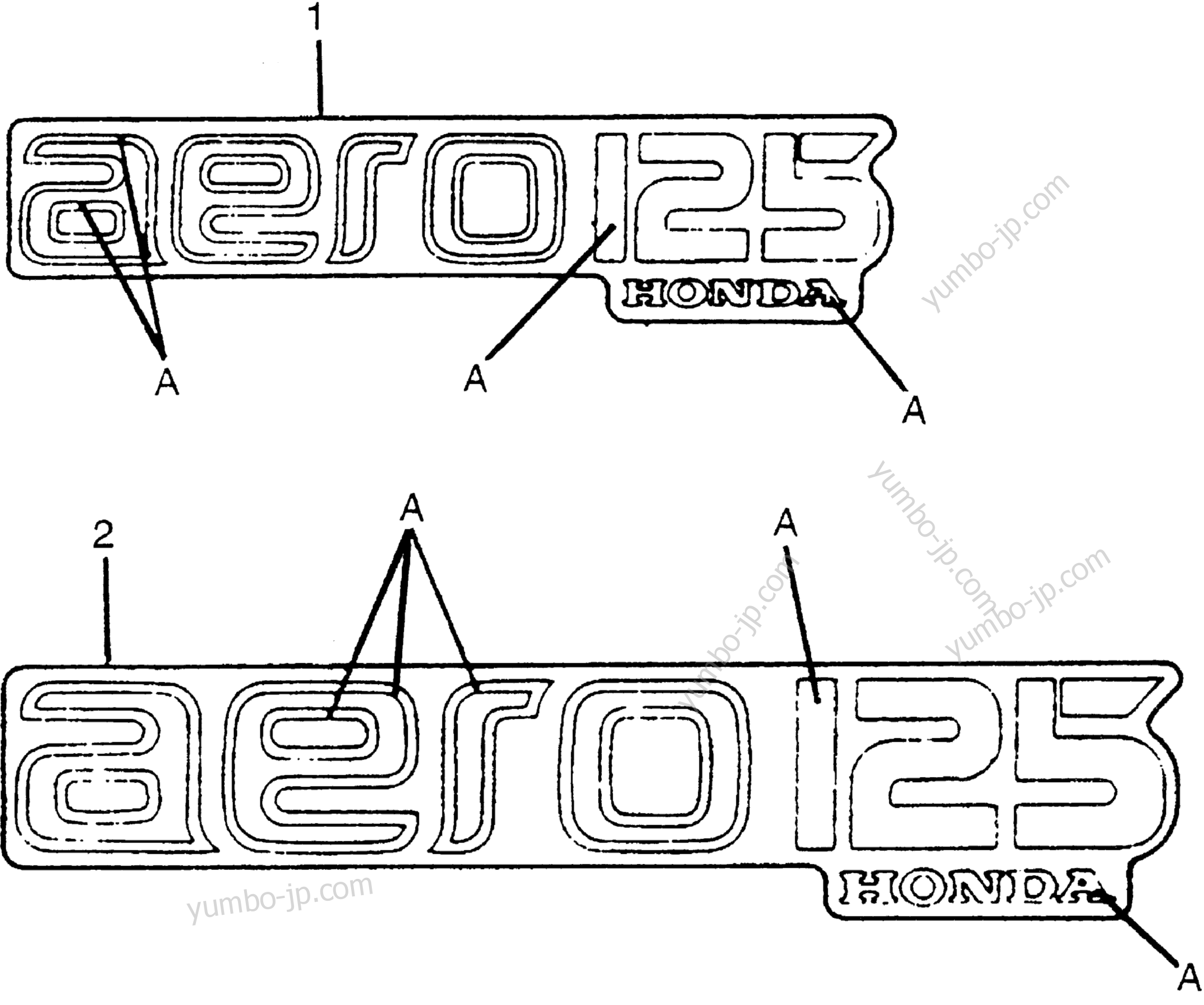 Эмблемы, наклейки для скутеров HONDA NH125 A 1984 г.