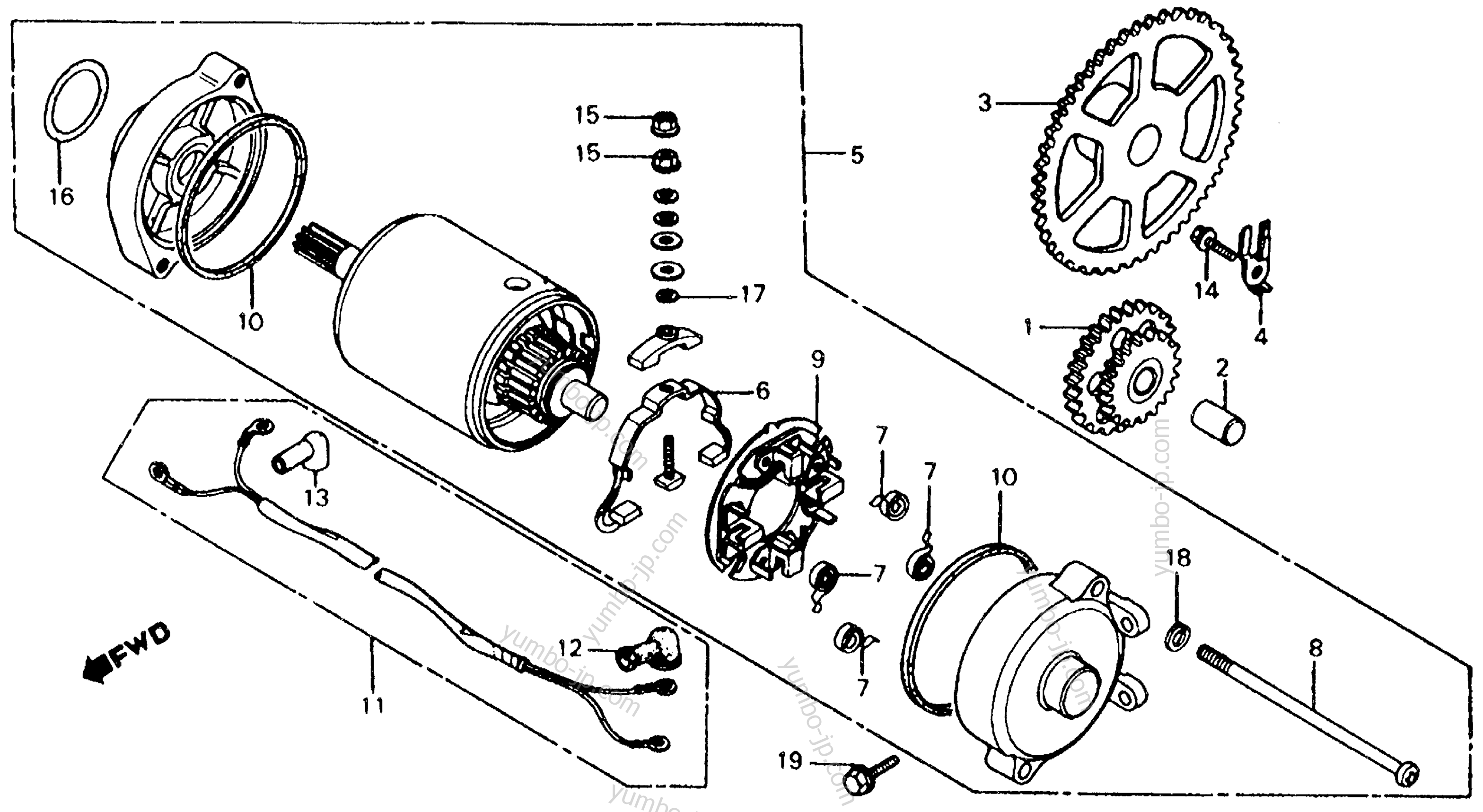 Стартер для скутеров HONDA CH125 AC 1984 г.