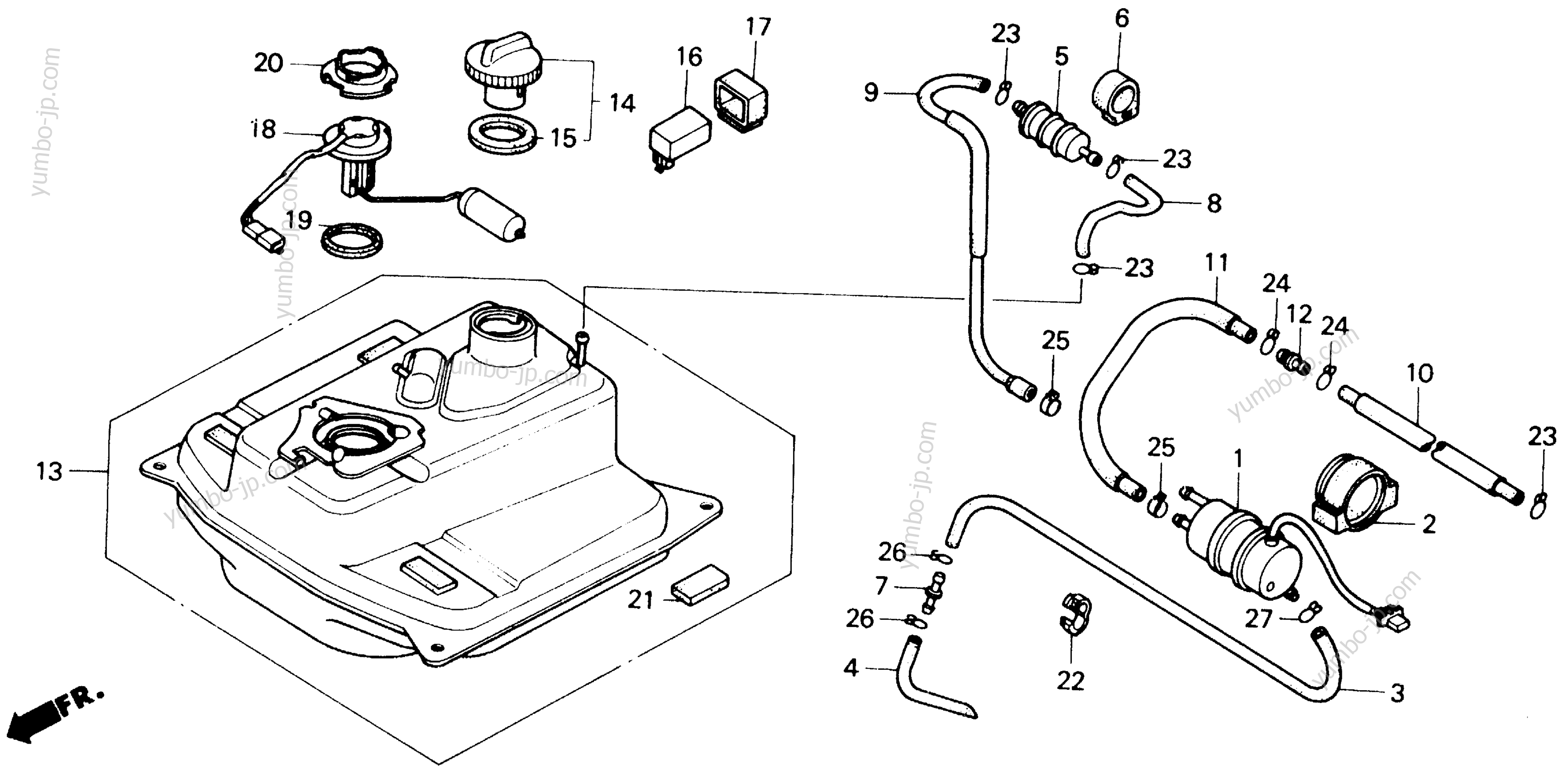 FUEL TANK for scooters HONDA CH250 A 1990 year