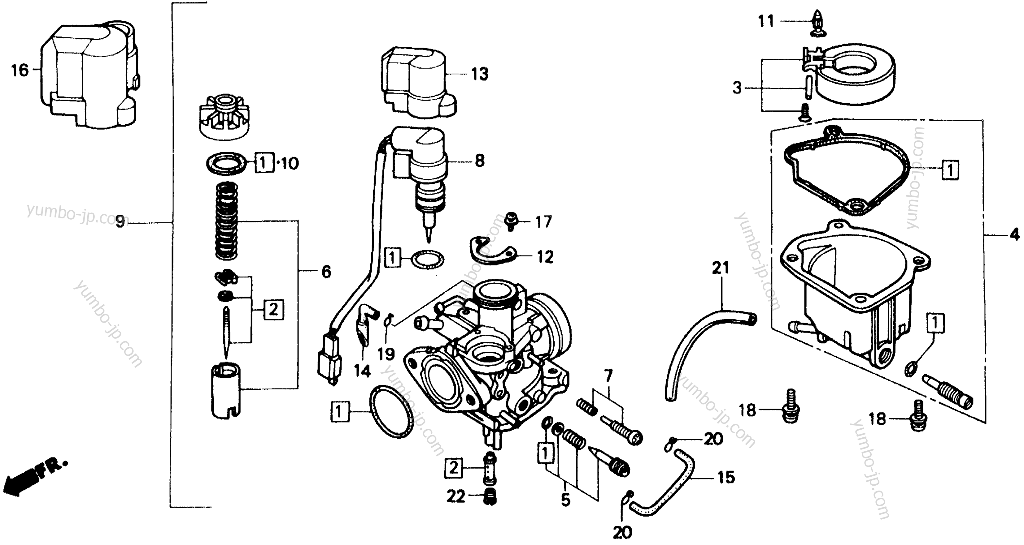 CARBURETOR for scooters HONDA SB50 A 1988 year
