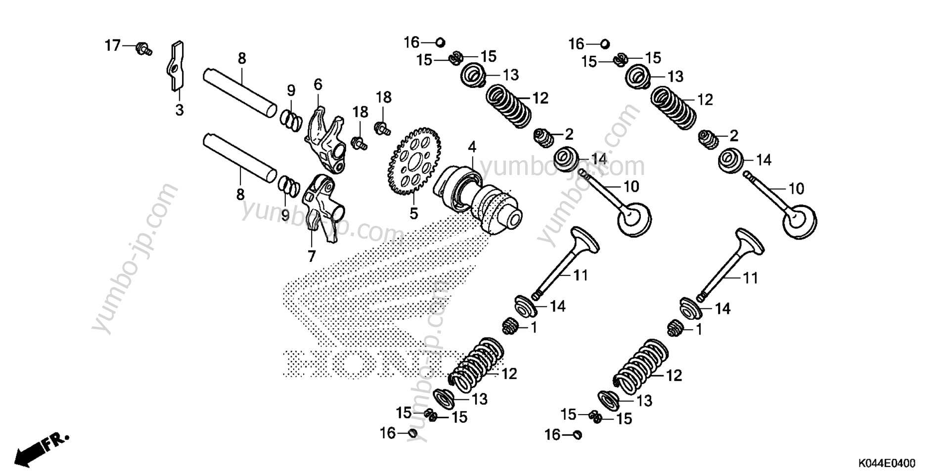 CAMSHAFT / VALVE for scooters HONDA NSS300A AC 2014 year