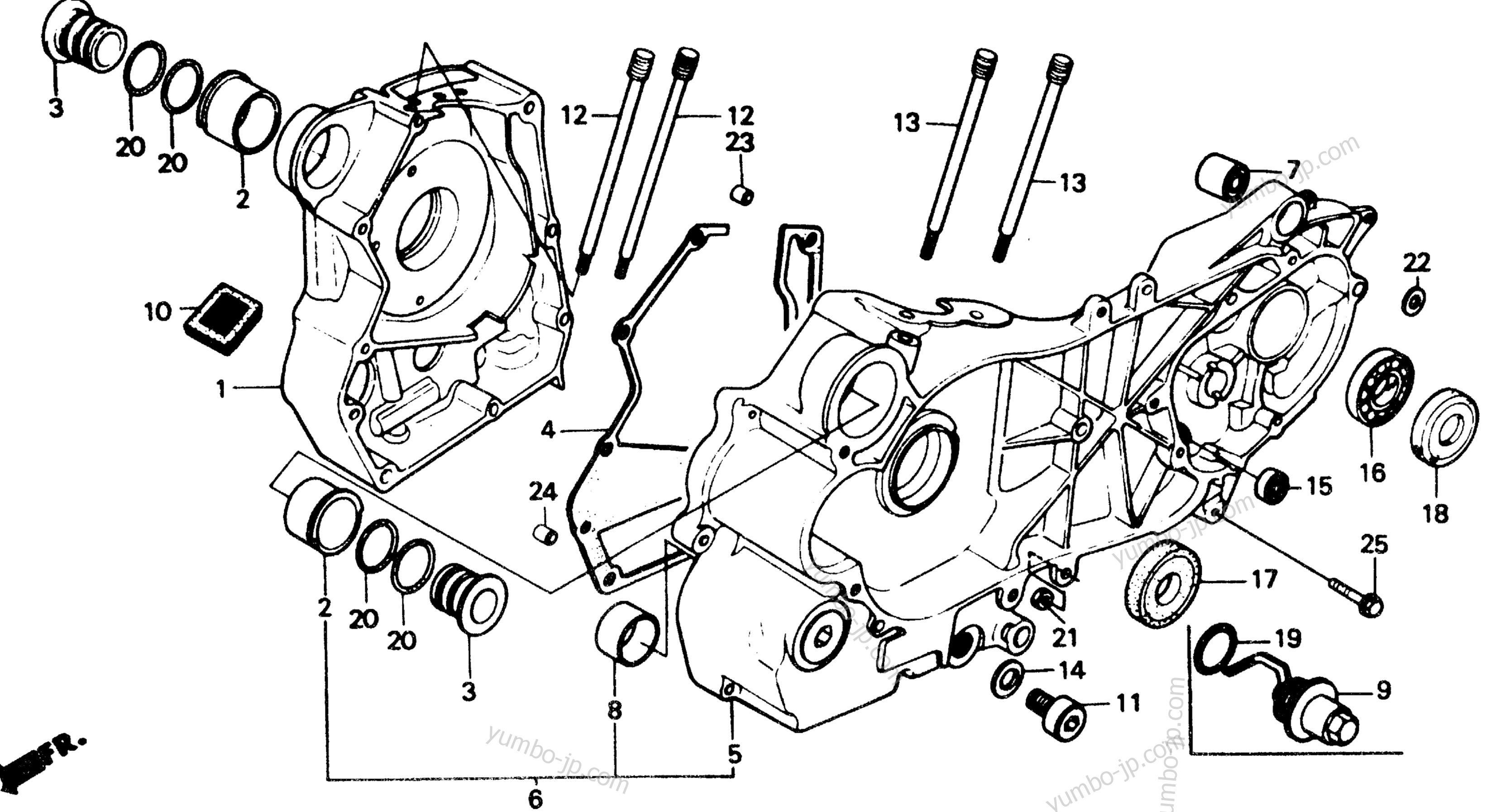 Крышка картера для скутеров HONDA CH80 A 1988 г.
