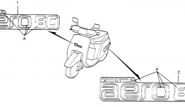 Эмблемы, наклейки для скутера HONDA NH80 A1985 г. 