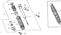 SHOCK ABSORBER for скутера HONDA CH80 A1988 year 