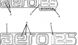 Эмблемы, наклейки для скутера HONDA NH125 A1984 г. 