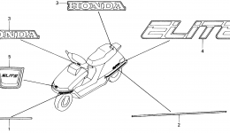 STRIPES / MARKS for скутера HONDA CH250 AC1990 year 