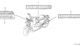 Эмблемы, наклейки для скутера HONDA NPS50S A2004 г. 