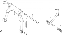 STAND / KICK STARTER ARM for скутера HONDA NH80MD A1983 year 