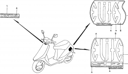 Эмблемы, наклейки для скутера HONDA SA50 A1995 г. 