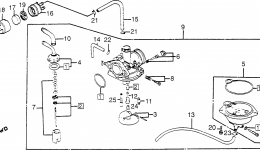 Карбюратор для скутера HONDA NH80 A1985 г. 