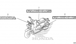 MARK для скутера HONDA NPS50 AC2014 г. 