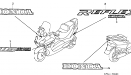 Эмблемы, наклейки для скутера HONDA NSS250A AC2003 г. 