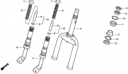 FRONT FORK for скутера HONDA NQ50 A1986 year 