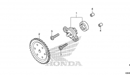 Масляный насос для скутера HONDA PCX150 AC2016 г. 