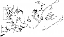 Проводка для скутера HONDA CH150 AC1987 г. 