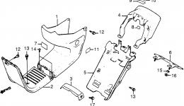 CENTER COVER / REAR COVER for скутера HONDA TG50 A1986 year 
