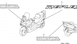 Эмблемы, наклейки для скутера HONDA NSS250AS SAC2004 г. 